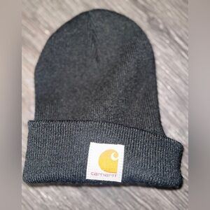 Baby Infant Black Carhartt Traditional Black Winter Beanie Never Worn
